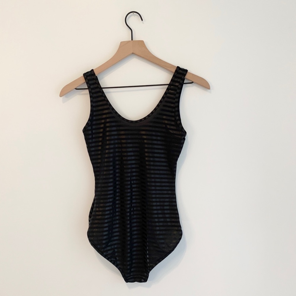 Striped American Apparel Body Suit - Picture 1 of 5